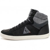 Le Coq Sportif Portalet Mid Craft Cuir Gris/Noir - Chaussures Basket Montante Homme Prix En Gros